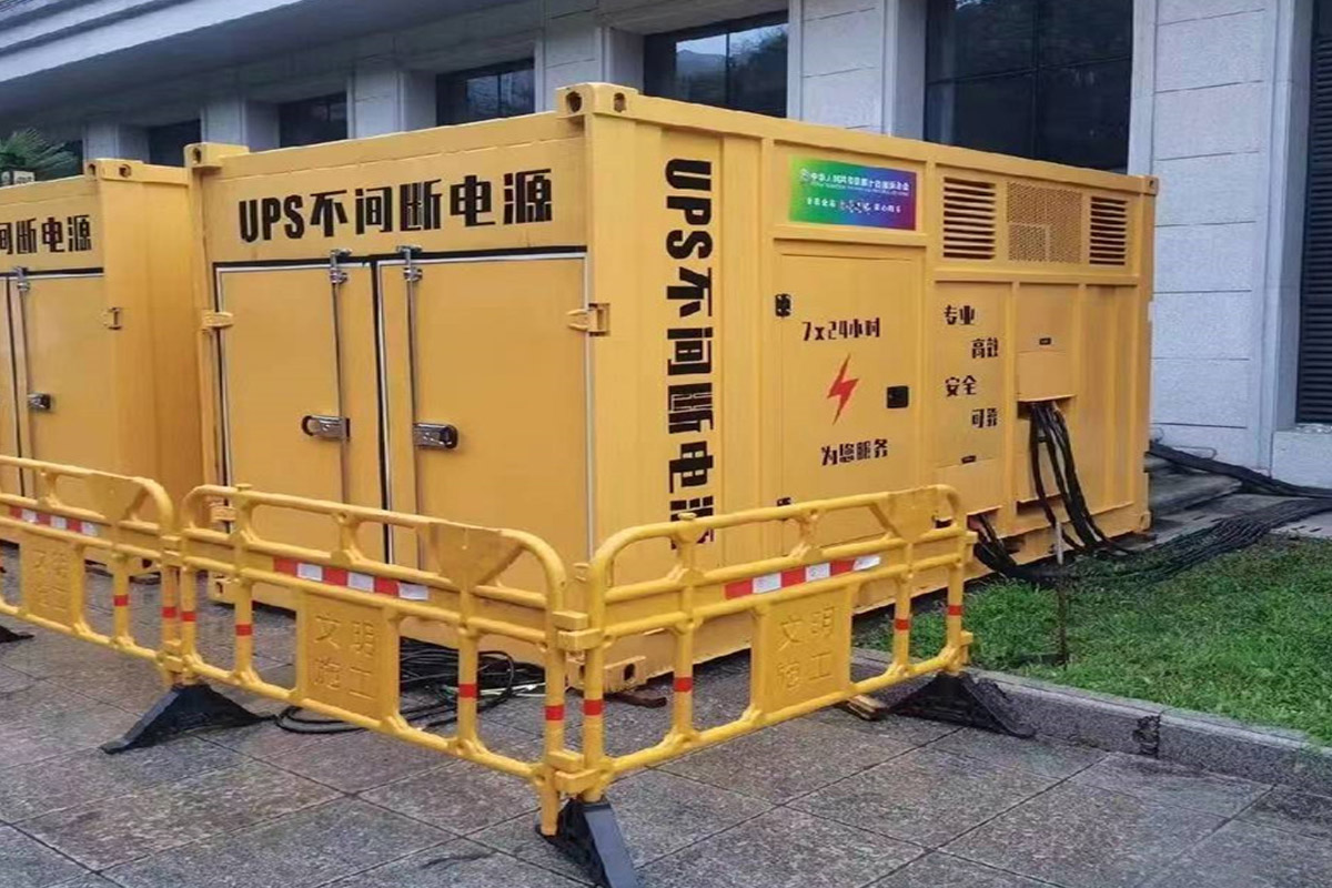 旅顺口发电机租赁施工现场