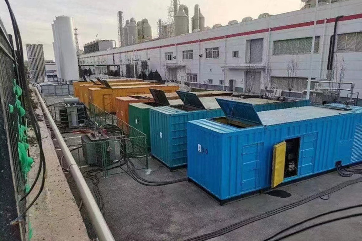 旅顺口发电机租赁施工现场